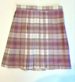 WindTour JKスカート ピンク系チェック リボン付き