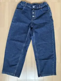【新品未使用】GU ダークブルー ロングパンツ 150cm