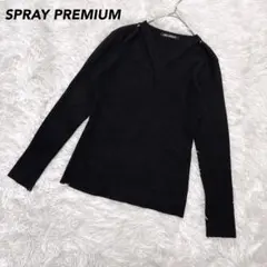 【スプレイプレミアム】ニットセーター 黒 長袖 レディース 春秋 M相当