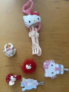 サンリオ キャラクター ヘアアクセ マスコット 6点まとめ売り