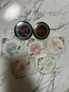 らんま1/2CAFE アクリルキーホルダー5個 ＋缶バッチ2個