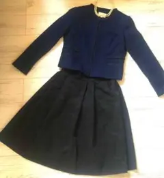 EMMA JAMES ネイビー ノーカラージャケット