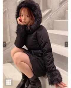 グレイル　kd13 ベルト付きファーダウンコート