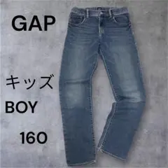 GAPキッズ デニム 160 レギュラーストレッチスリム ジーンズ アジャスターのサムネイル