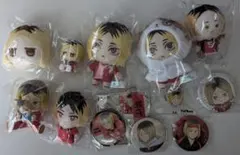 ハイキュー!!　缶バッジ　かくれんぼ　フィギュア　マスコット　狐爪研磨