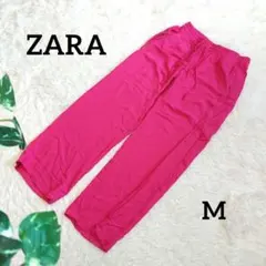 ザラ イージーパンツ ウエストゴム カジュアル レディース ピンク ズボン M