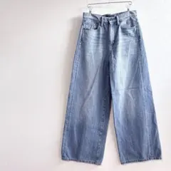 ユニクロ ハイライズ ワイドジーンズ デニム パンツ 25インチ ワイドパンツ