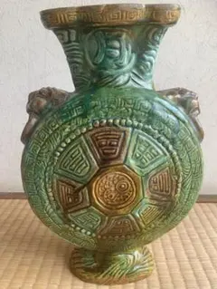 中国美術 浮彫龍図花瓶 高さ約46㎝ 東S8-0829☆2F タコヒ - メルカリ