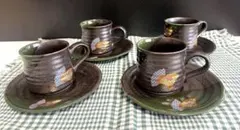 九谷焼 カップ・ソーサーセット 4個