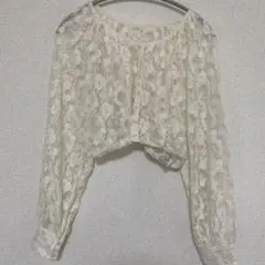 archives 花柄レース カーディガン 長袖 アイボリー