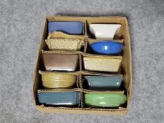 陶器の盆栽鉢 10個セット