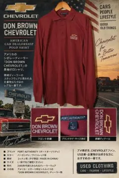 CHEVROLET PORT AUTHORITY シボレー 長袖ポロシャツ L