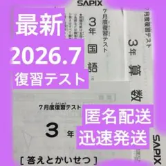 最新原本2025年3年7月度復習テスト サピックス成績報告書付 迅速発送