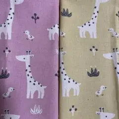 キリン　ひよこ　綿麻キャンパス　プティデポーム