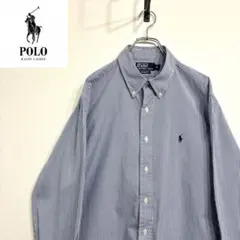 超人気❗️ラルフローレン　ワンポイントロゴシャツ　XL 90s刺繍古着希少レア長袖