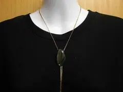 天然石 ラブラドライトループタイ(ロングネックレス)　　230908728