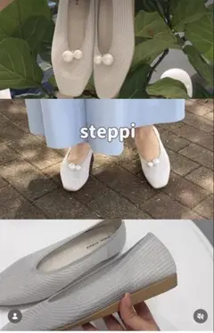steppie ステッピ シースルー スクエア パンプス パールシュークリップのサムネイル