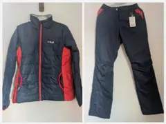 M【FILA フィラ】中綿 セットアップ 上下セット 黒 キルティング ジャージ M【FILA フィラ】中綿 セットアップ 上下セット 黒 キルティング