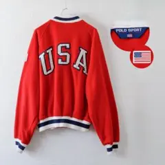 POLO SPORT ラルフローレン フリーススタジャン USA ブルゾン