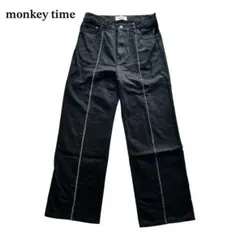 Monkey Time ブラック 日本製デニムパンツ M CENTER SEAMのサムネイル