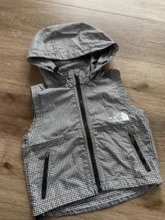 The North Face チェック柄フード付きベスト90cm