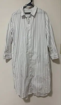 Green Parks ストライプクラブ　ロングシャツ　長袖