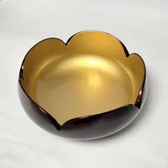 菓子器 菓子入れ 漆器 昭和レトロ ヴィンテージ 花形