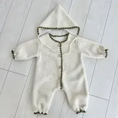 ボンネット付き ボア ロンパース カバーオール