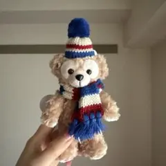 ダッフィー　20周年 復刻版ぬいぐるみバッジ　ディズニーシー　マフラー