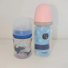 Pigeon クジラ柄 哺乳瓶とCombi 哺乳瓶セット