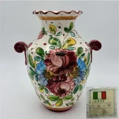 イタリア製 穴空き大型陶器の傘立て ハンドペイント 花柄 - メルカリ