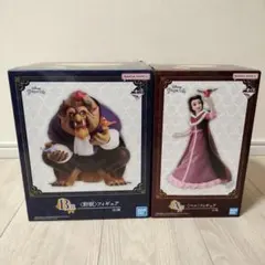 一番くじ ディズニープリンセス 美女と野獣 ベル 野獣 フィギュア 2個セット