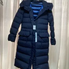 ユニクロ　Ｊ＋　ネイビー フード付き ロングダウンジャケット
