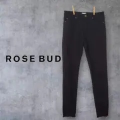 ROSE BUD ローズバッド 裾フリンジ ブラックデニム パンツのサムネイル