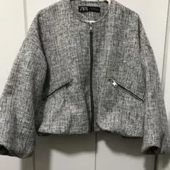 ZARA ストラクチャーボンバージャケット