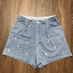 mezzo piano junior アイス刺繍ショートパンツ　L(160)