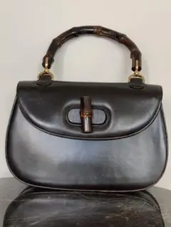 GUCCI グッチ バンブー ハンドバッグ ブラック ポニーヘア 本革 