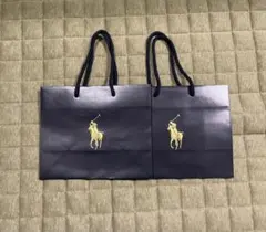 ポロ ラルフローレン ショッパー 紙袋 ネイビー 2点セット
