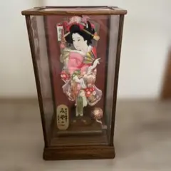 日本人形 藤娘 伝統工芸品 ガラスケース入り - メルカリ