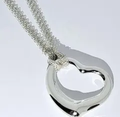 ティファニー 特大 オープンハート XL ネックレス メッシュロングチェーン