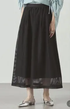 メッシュフレアスカートM 黒のサムネイル