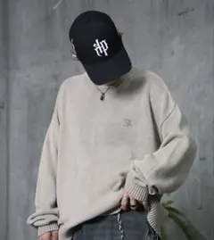 ILL'Sヴィンテージライクピグメント加工トロプルオーバーニット