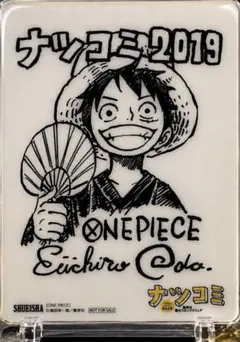 ナツコミ2019 ワンピース サイン色紙風ミニ下敷き 集英社 ルフィ 尾田栄一郎 ナツコミ2019 ワンピース サイン色紙風ミニ下敷き 集英社 ルフィ 尾田