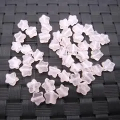 1組限★天然石 ローズクォーツ約6mm星型 貫通穴 約40個