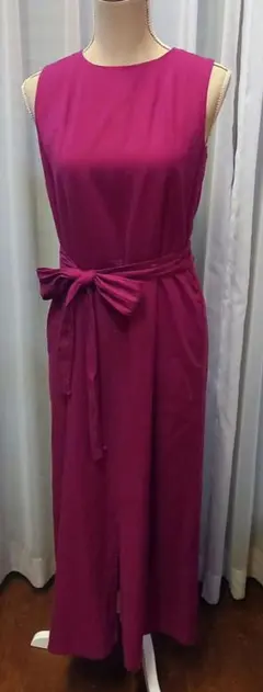 グリーンレーベルリラクシング　マゼンタ ノースリーブ ロングワンピース