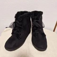 再値引き♪ブラックスエードムートンブーツ LLSize