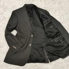 【美品】バーバリーブラックレーベル☆メタルボタン　Super100 テーラード