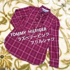TOMMY HILFIGER ラズベリーピンクのフリルシャツ