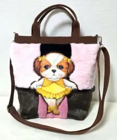 ラビットファーパッチワーク2WAY トート★コヤンイサムチョン★バレリーナアンコ