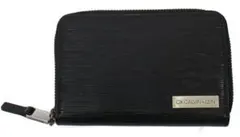 650xN9レ 美品 シーケーカルバンクライン 二つ折り財布 ブラック/黒